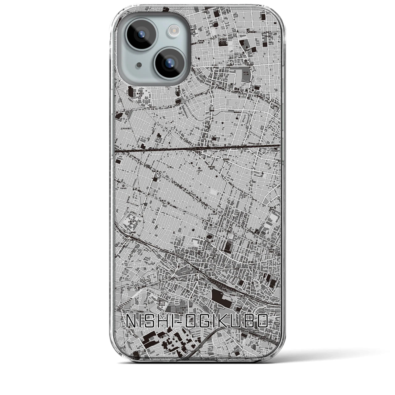 【西荻窪(東京都)】地図柄iPhoneケース(クリアタイプ)