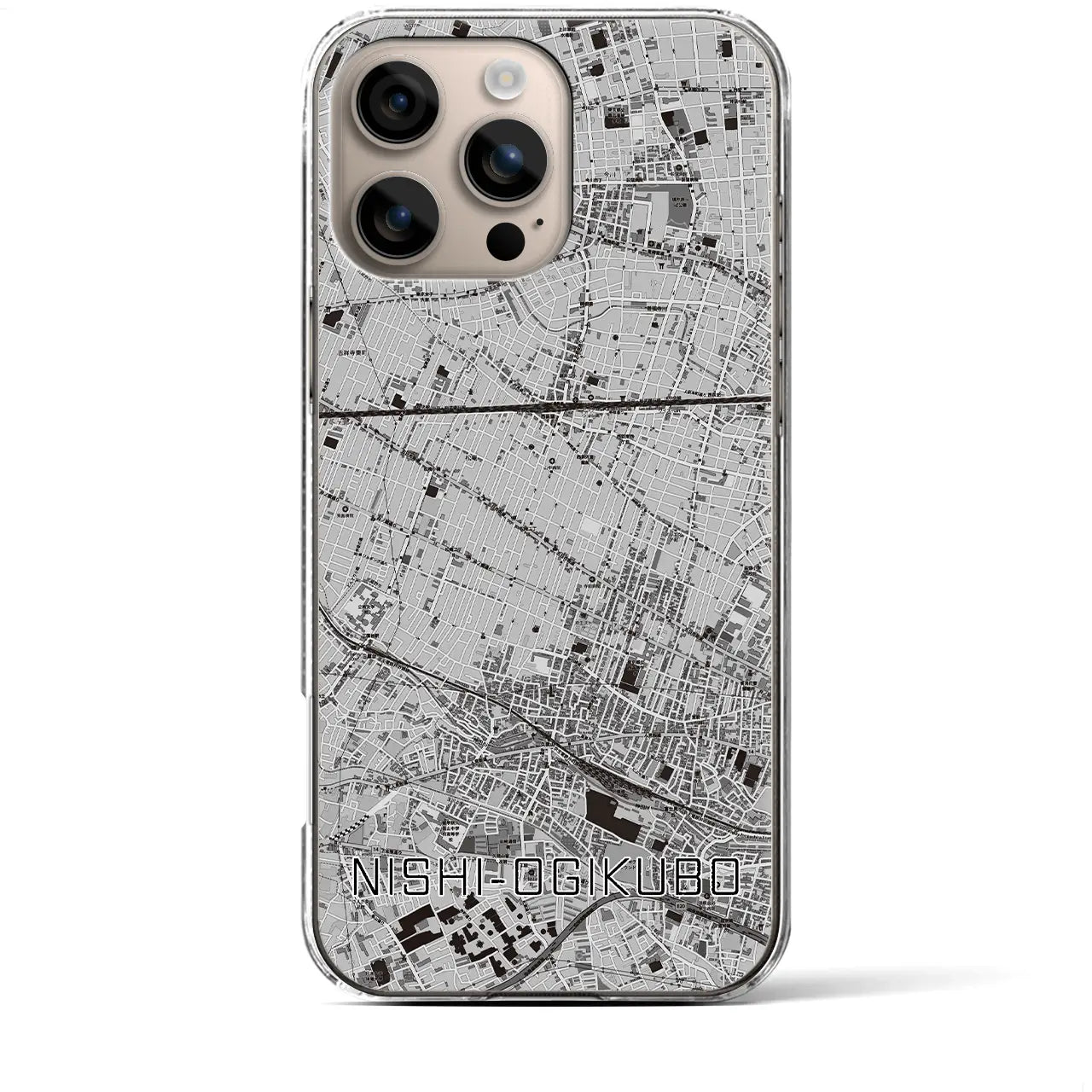 【西荻窪(東京都)】地図柄iPhoneケース(クリアタイプ)