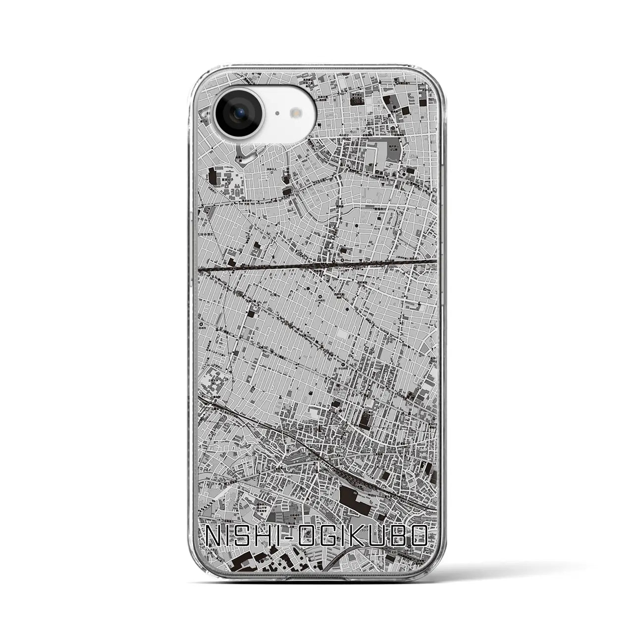 【西荻窪(東京都)】地図柄iPhoneケース(クリアタイプ)