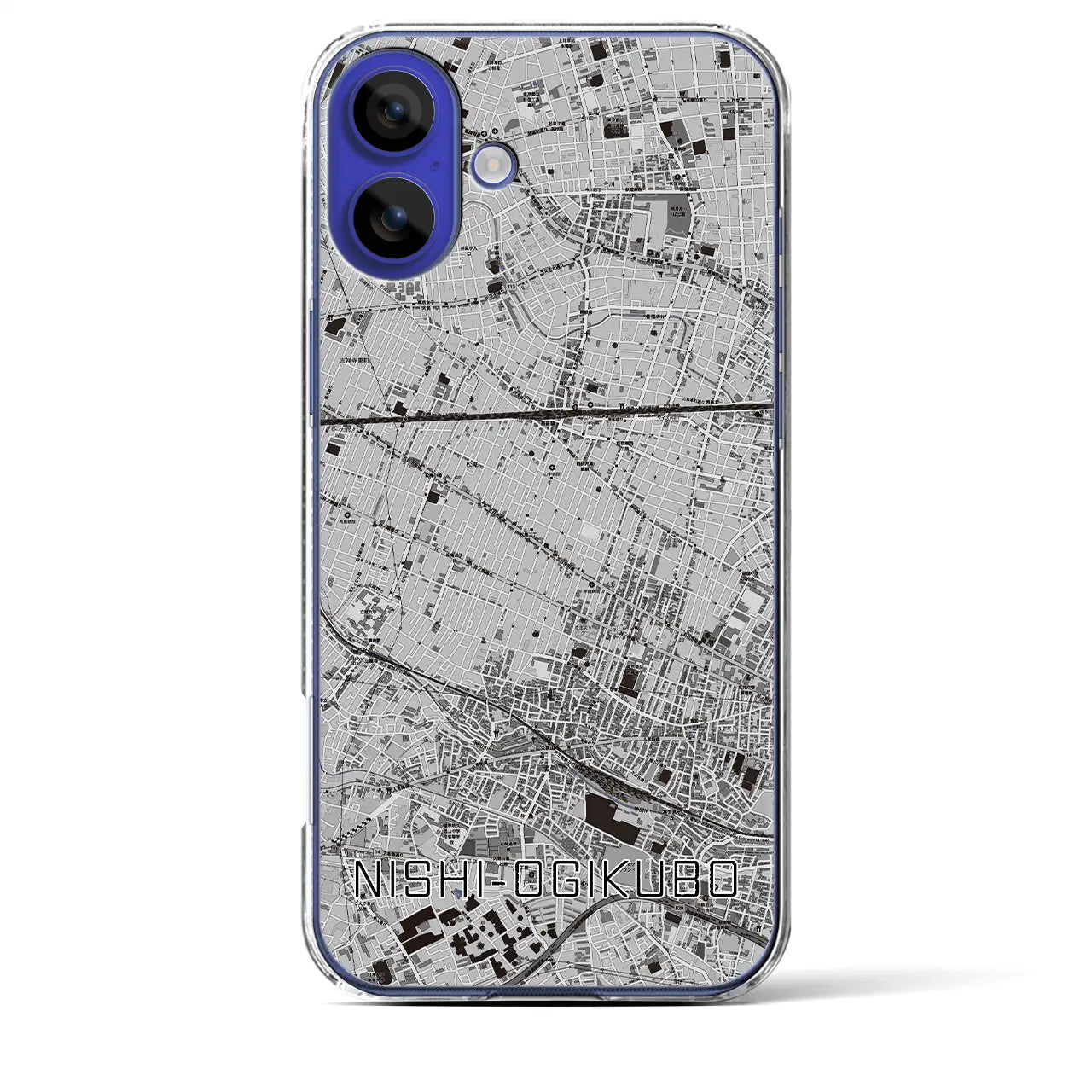 【西荻窪(東京都)】地図柄iPhoneケース(クリアタイプ)