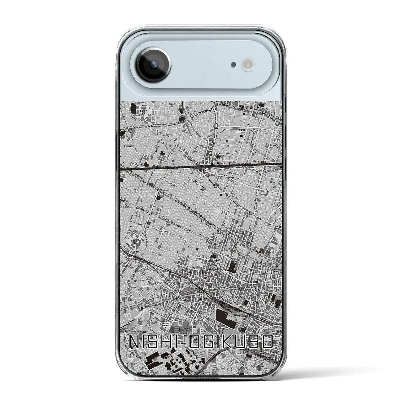 【西荻窪(東京都)】地図柄iPhoneケース(クリアタイプ)モノトーン・iPhone 17 Pro Max 用