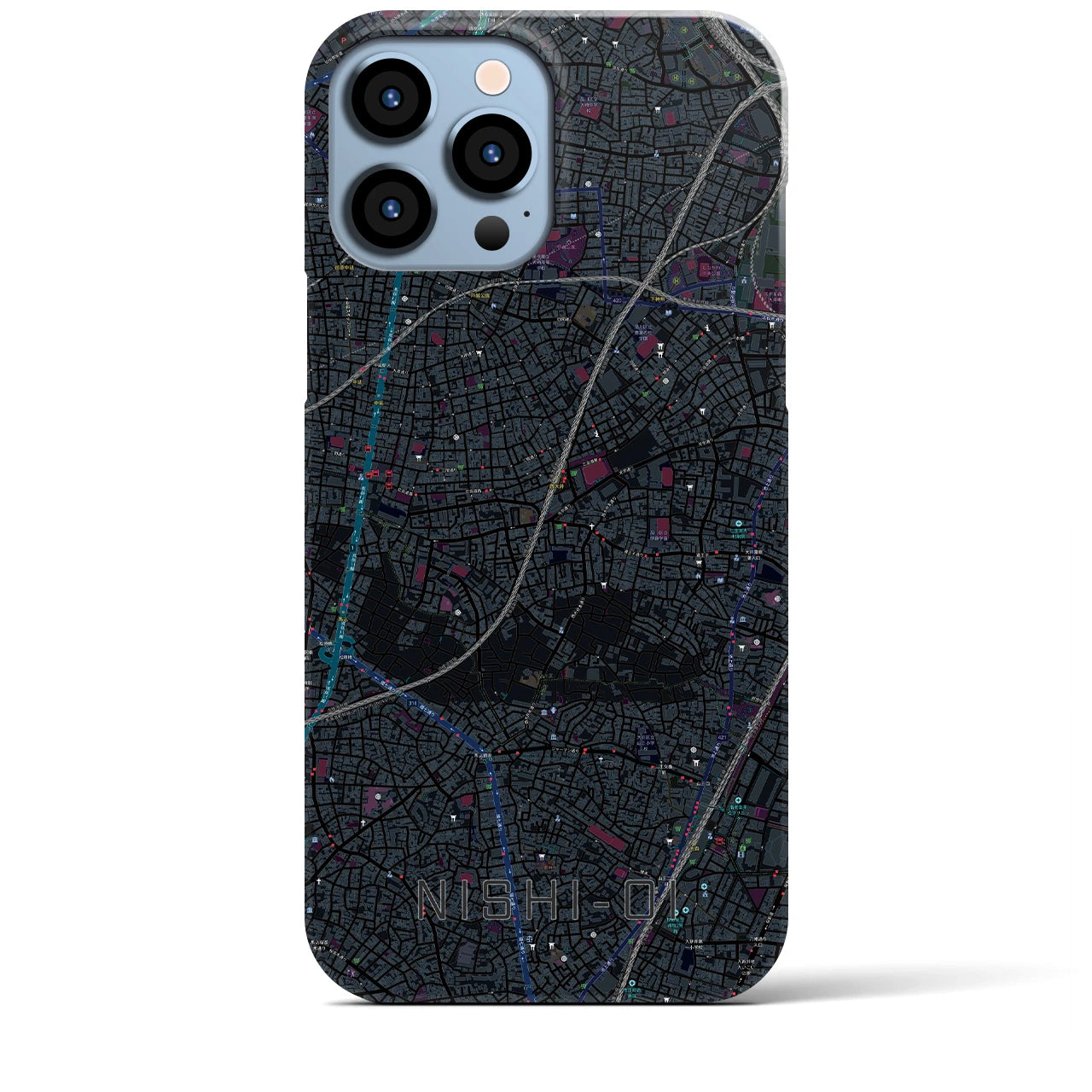 【西大井(東京都)】地図柄iPhoneケース(バックカバータイプ)