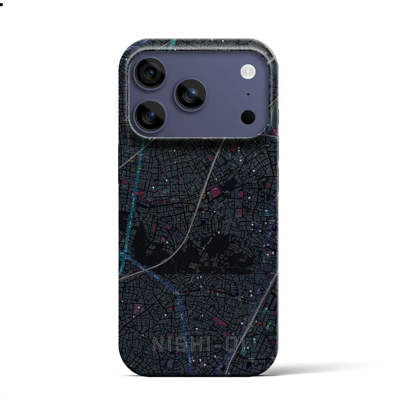 【西大井(東京都)】地図柄iPhoneケース(バックカバータイプ)