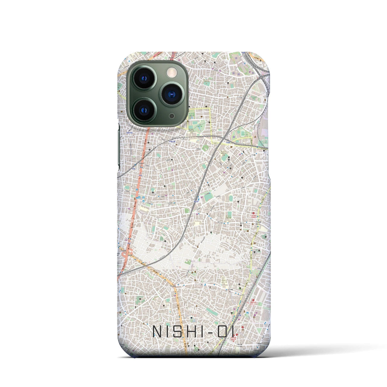 【西大井(東京都)】地図柄iPhoneケース(バックカバータイプ)