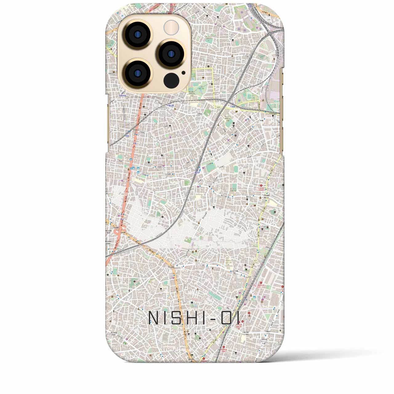 【西大井(東京都)】地図柄iPhoneケース(バックカバータイプ)