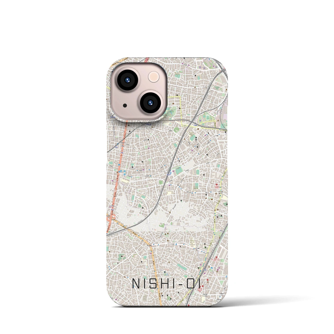 【西大井(東京都)】地図柄iPhoneケース(バックカバータイプ)