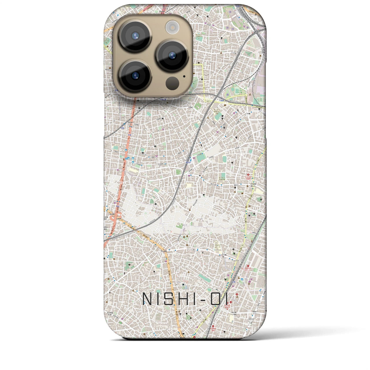 【西大井(東京都)】地図柄iPhoneケース(バックカバータイプ)