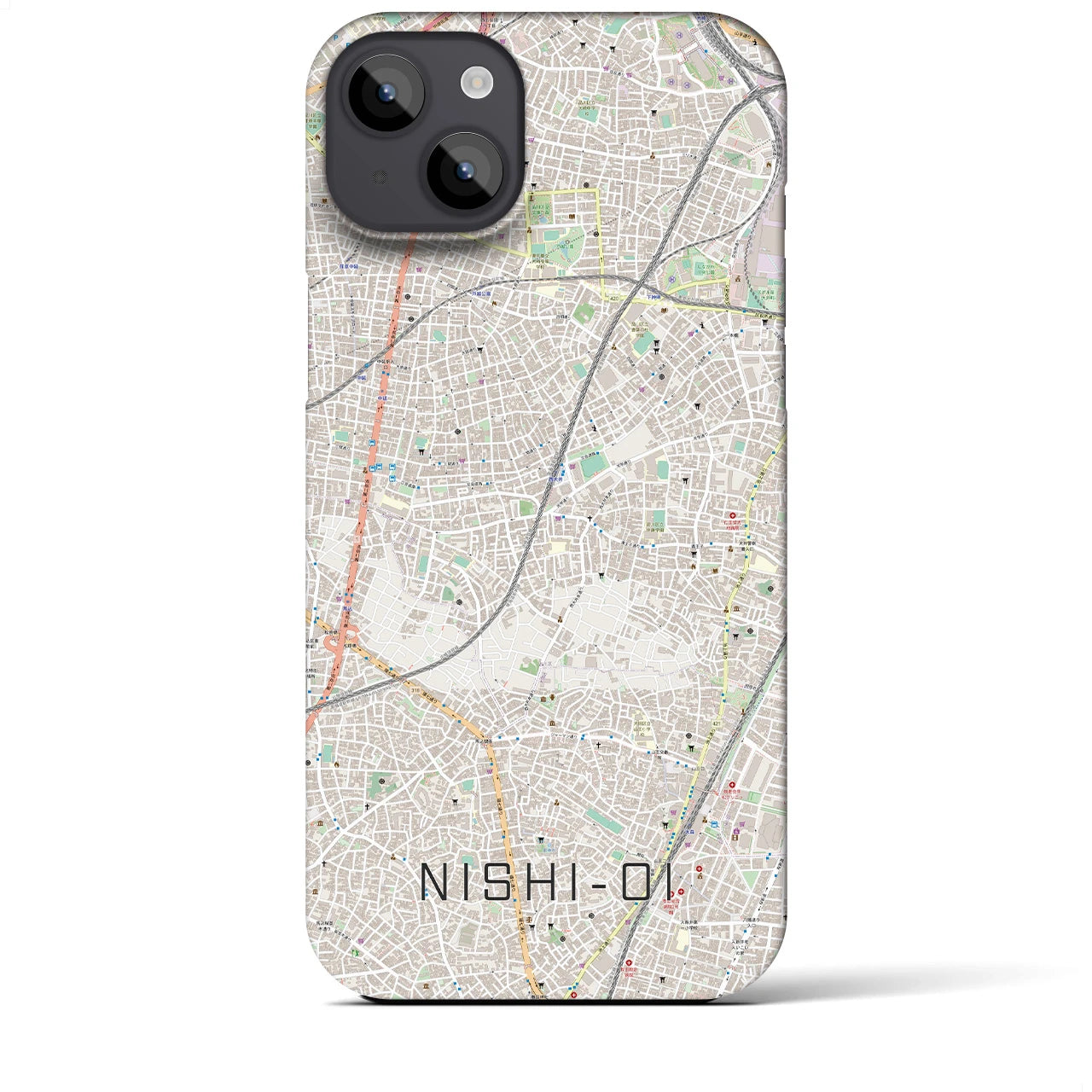 【西大井(東京都)】地図柄iPhoneケース(バックカバータイプ)