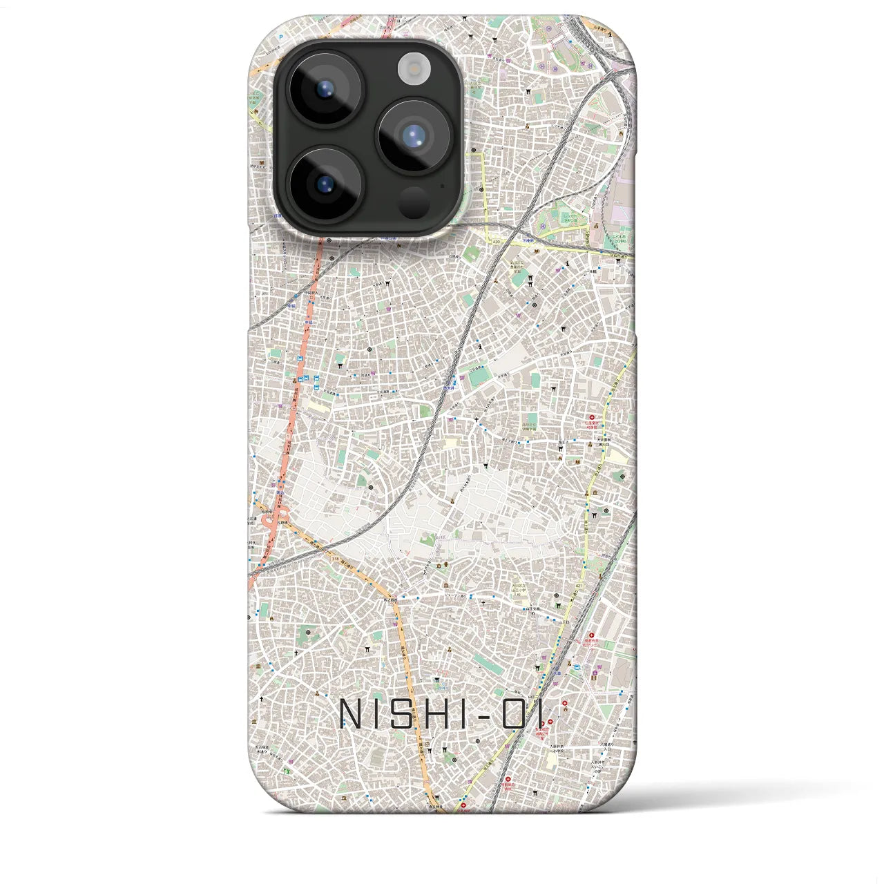 【西大井(東京都)】地図柄iPhoneケース(バックカバータイプ)