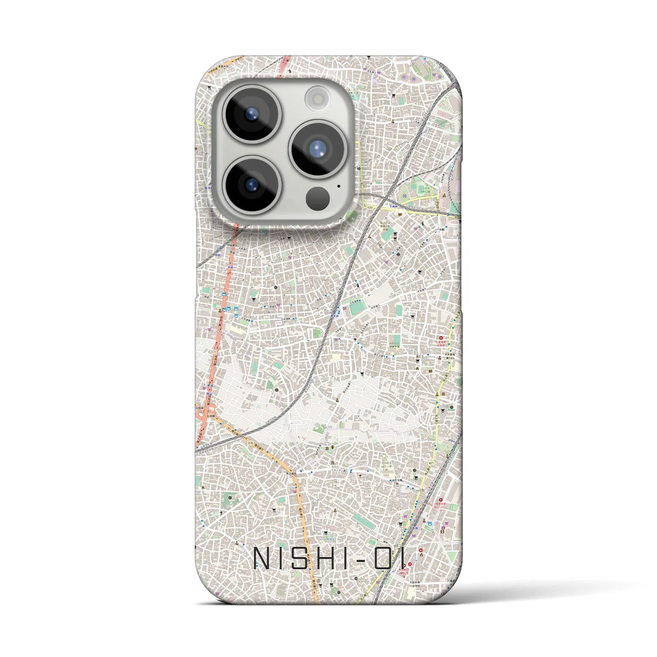 【西大井(東京都)】地図柄iPhoneケース(バックカバータイプ)