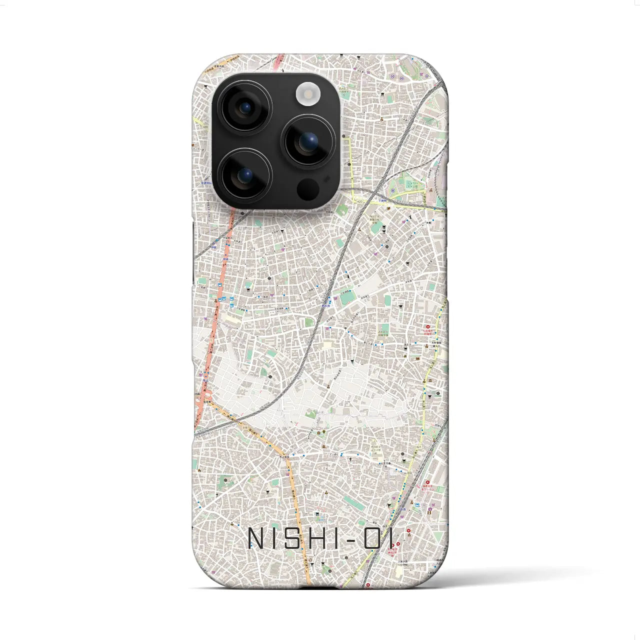 【西大井(東京都)】地図柄iPhoneケース(バックカバータイプ)