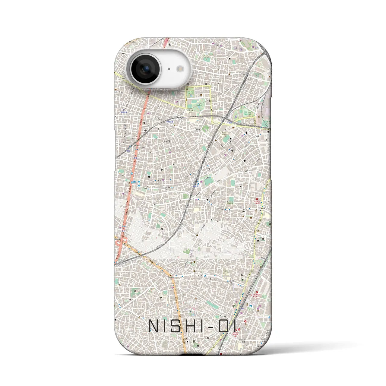 【西大井(東京都)】地図柄iPhoneケース(バックカバータイプ)