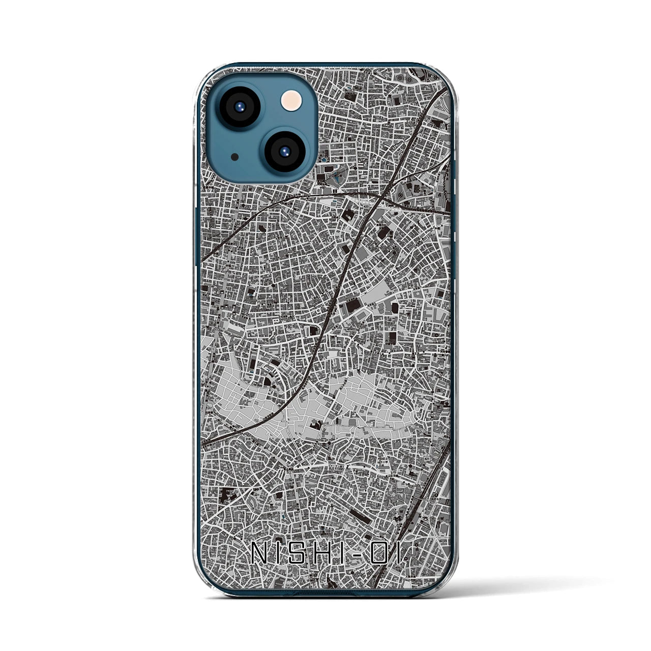 【西大井(東京都)】地図柄iPhoneケース(クリアタイプ)
