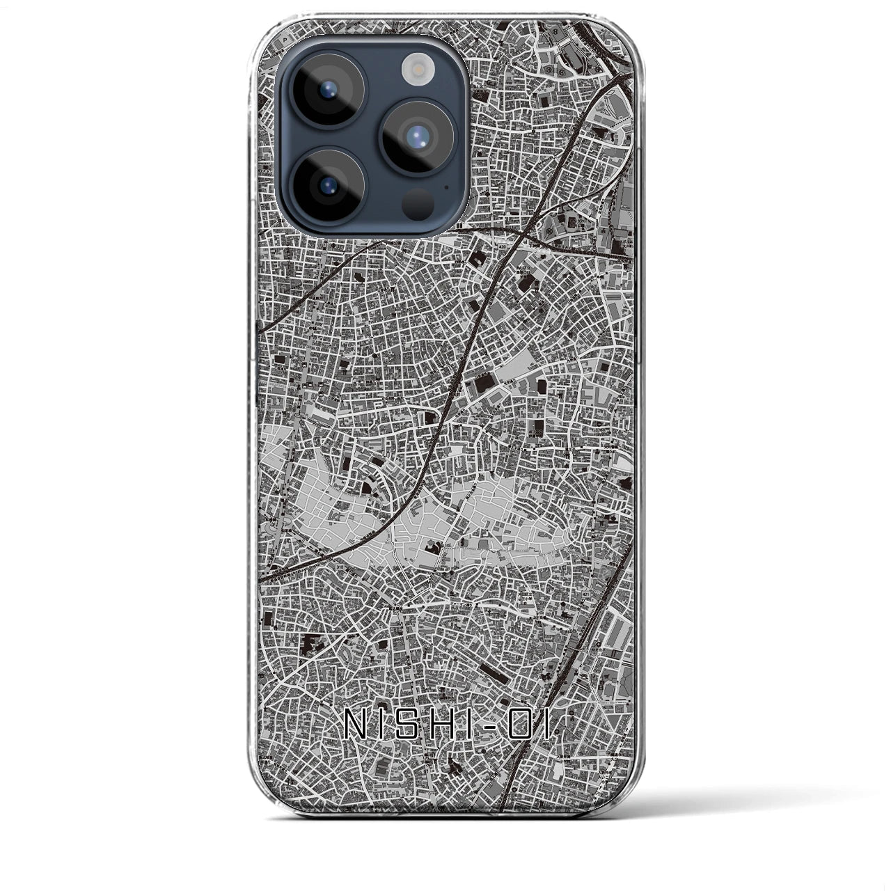 【西大井(東京都)】地図柄iPhoneケース(クリアタイプ)