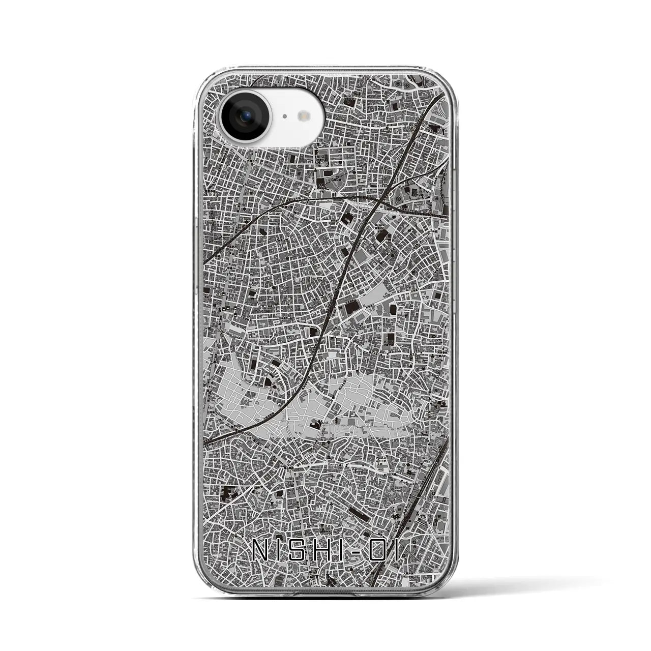 【西大井(東京都)】地図柄iPhoneケース(クリアタイプ)