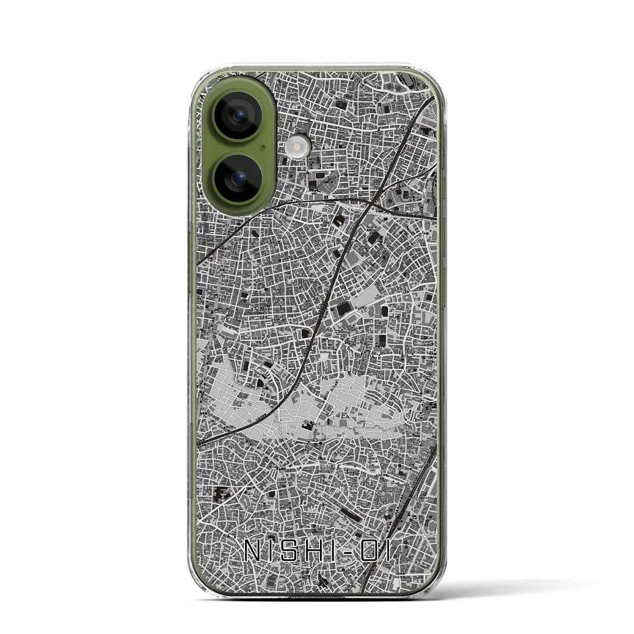【西大井(東京都)】地図柄iPhoneケース(クリアタイプ)