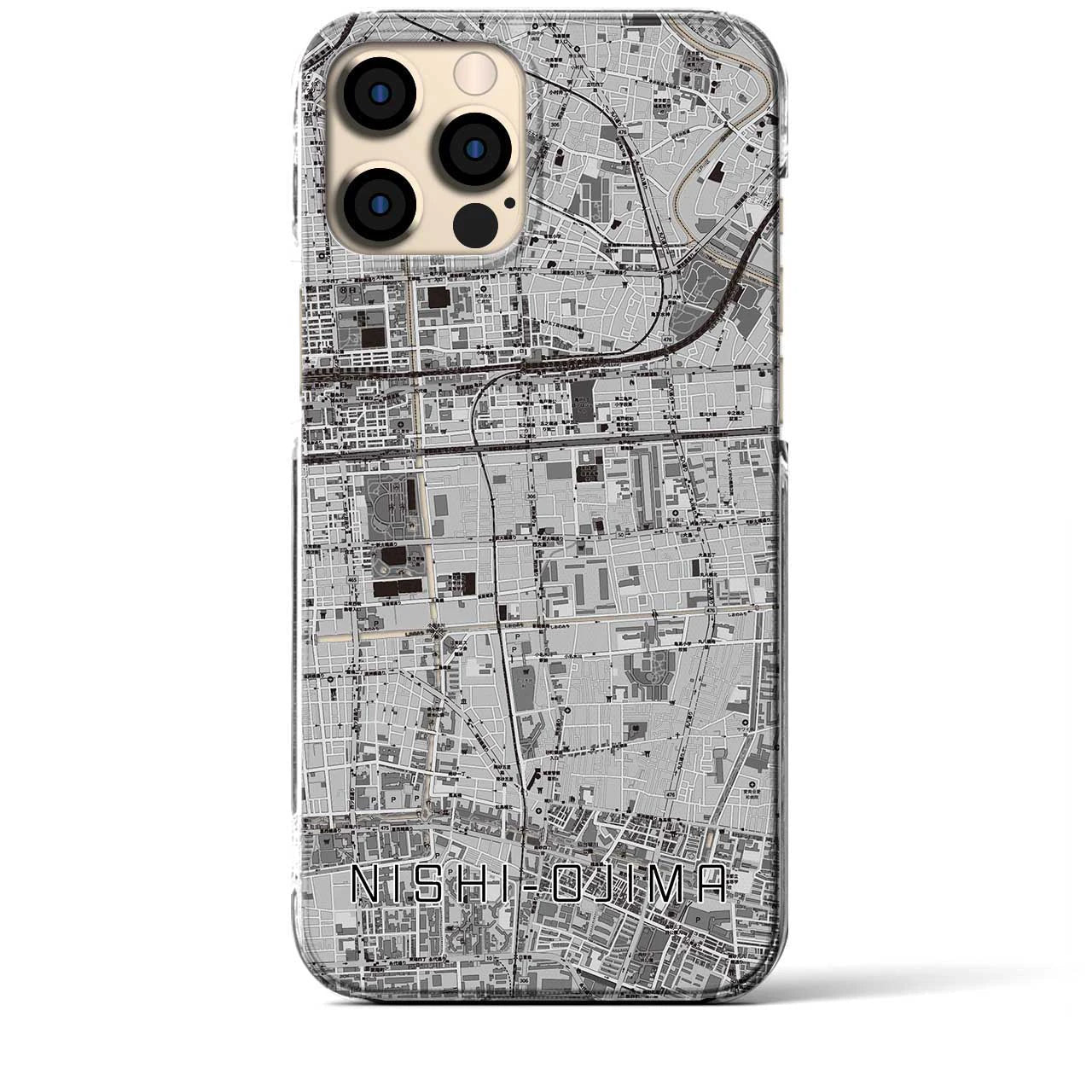 【西大島(東京都)】地図柄iPhoneケース(クリアタイプ)