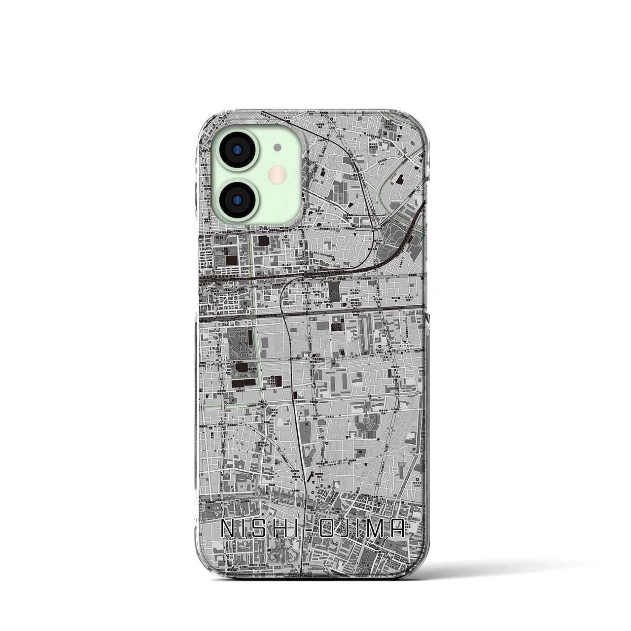 【西大島(東京都)】地図柄iPhoneケース(クリアタイプ)