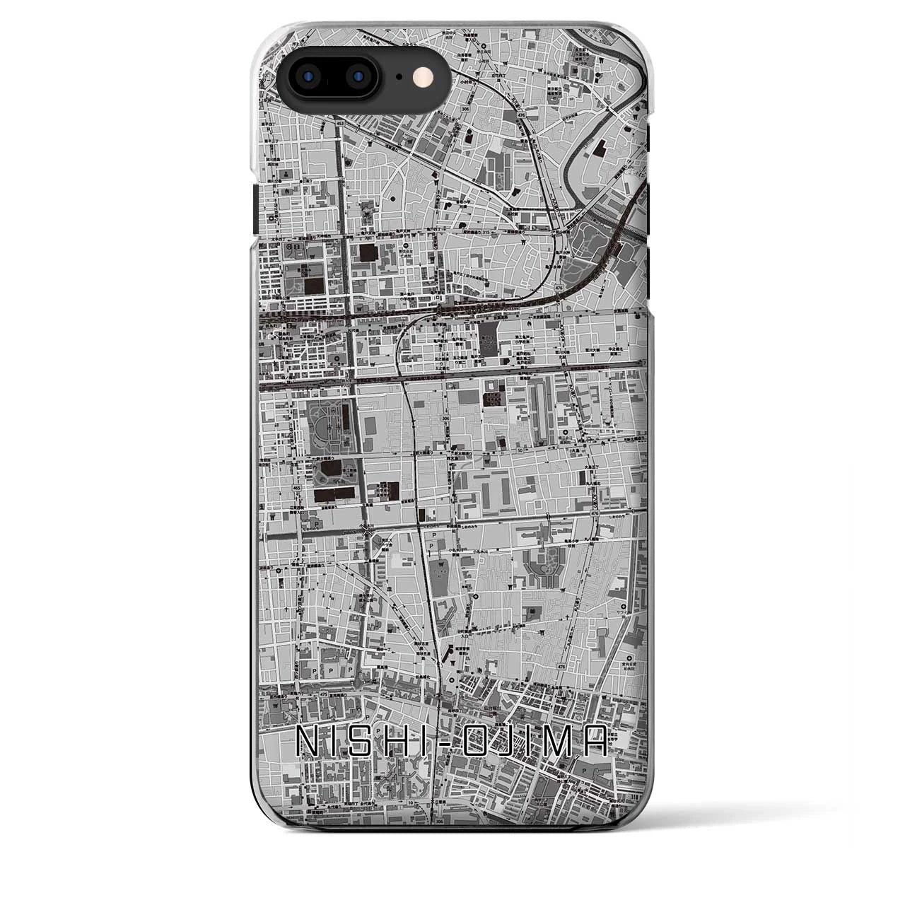 【西大島(東京都)】地図柄iPhoneケース(クリアタイプ)