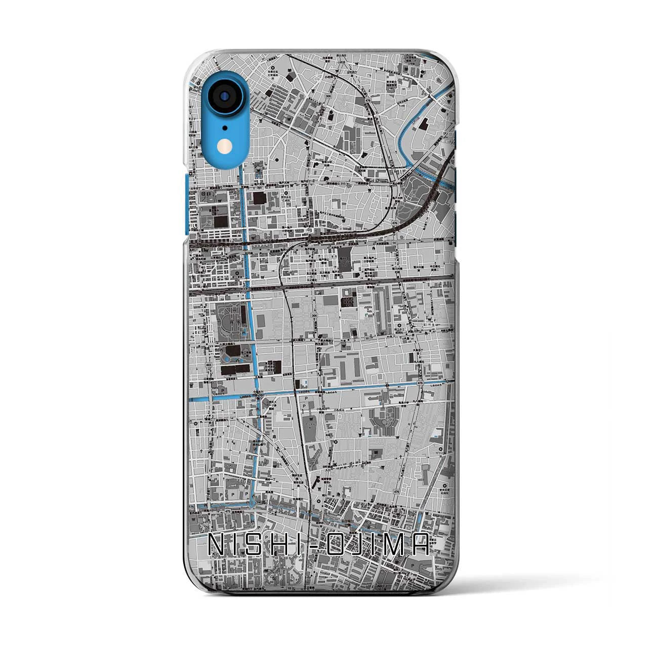 【西大島(東京都)】地図柄iPhoneケース(クリアタイプ)