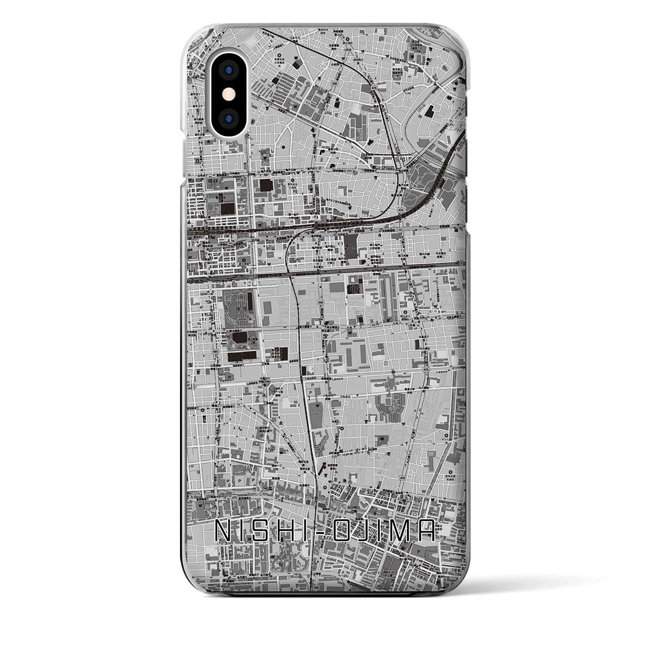 【西大島(東京都)】地図柄iPhoneケース(クリアタイプ)