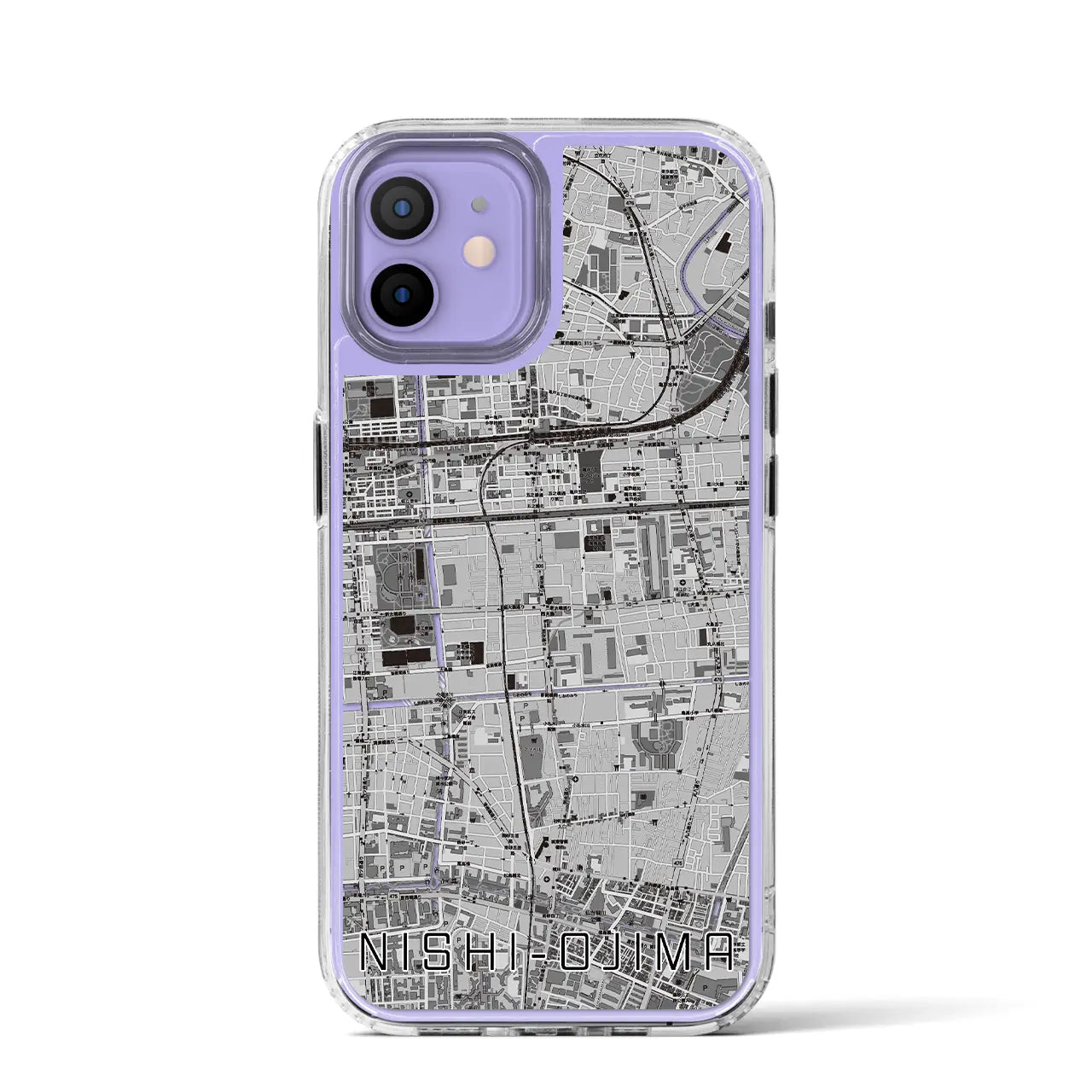 【西大島(東京都)】地図柄iPhoneケース(MagSafeタイプ)