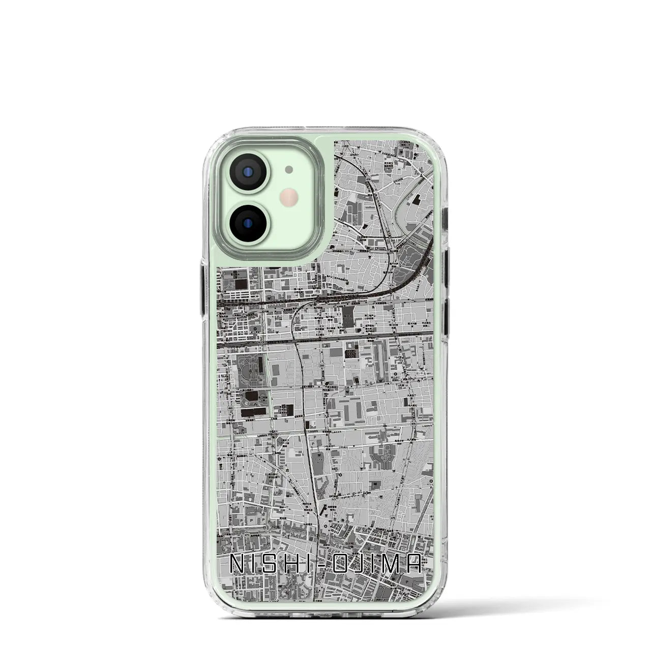 【西大島(東京都)】地図柄iPhoneケース(MagSafeタイプ)