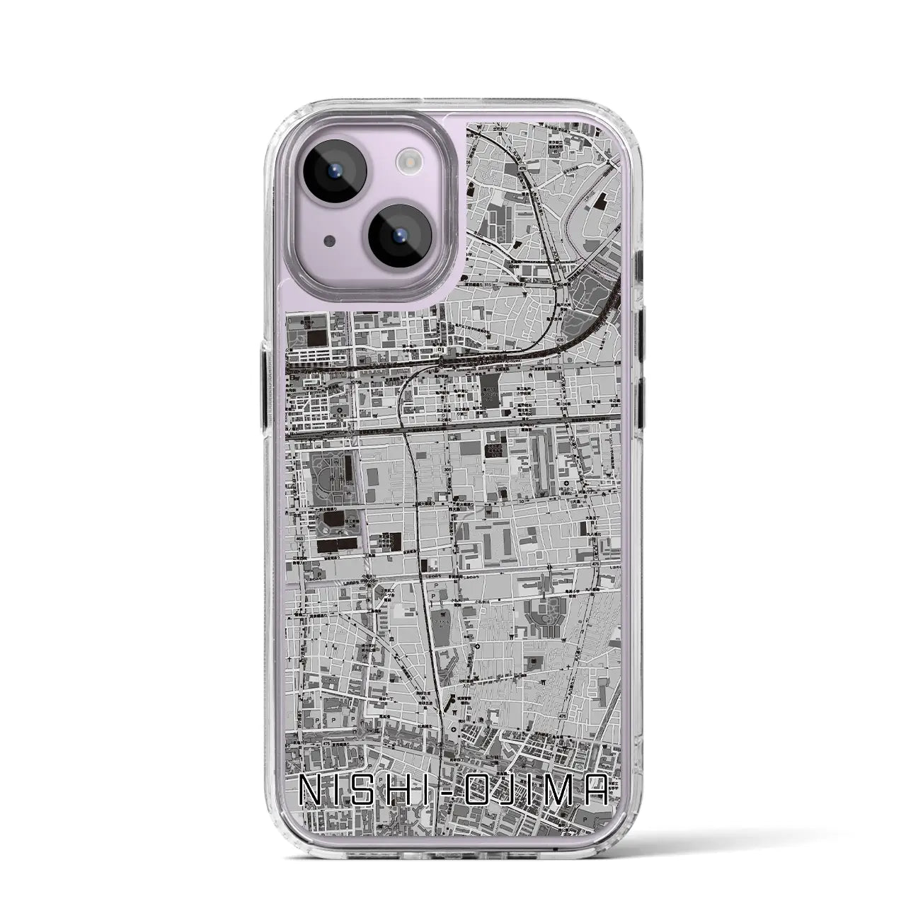 【西大島(東京都)】地図柄iPhoneケース(MagSafeタイプ)