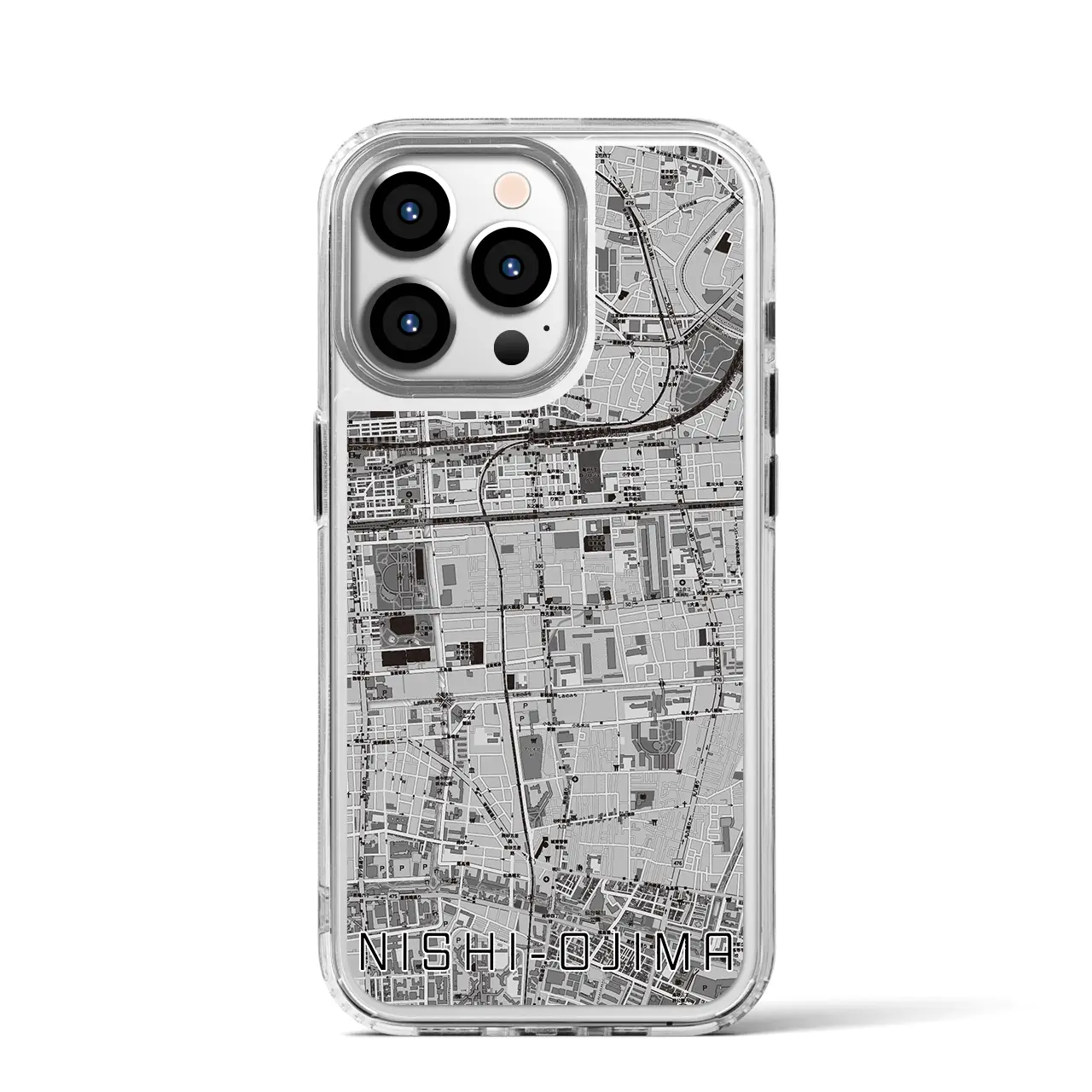 【西大島(東京都)】地図柄iPhoneケース(MagSafeタイプ)