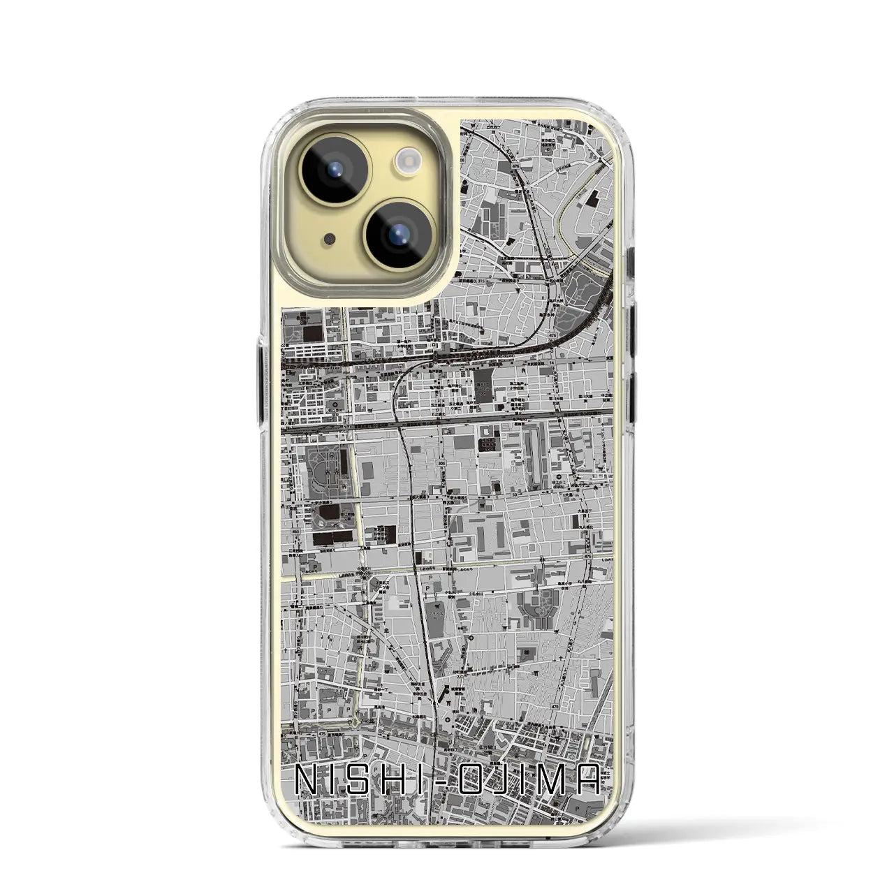 【西大島(東京都)】地図柄iPhoneケース(MagSafeタイプ)