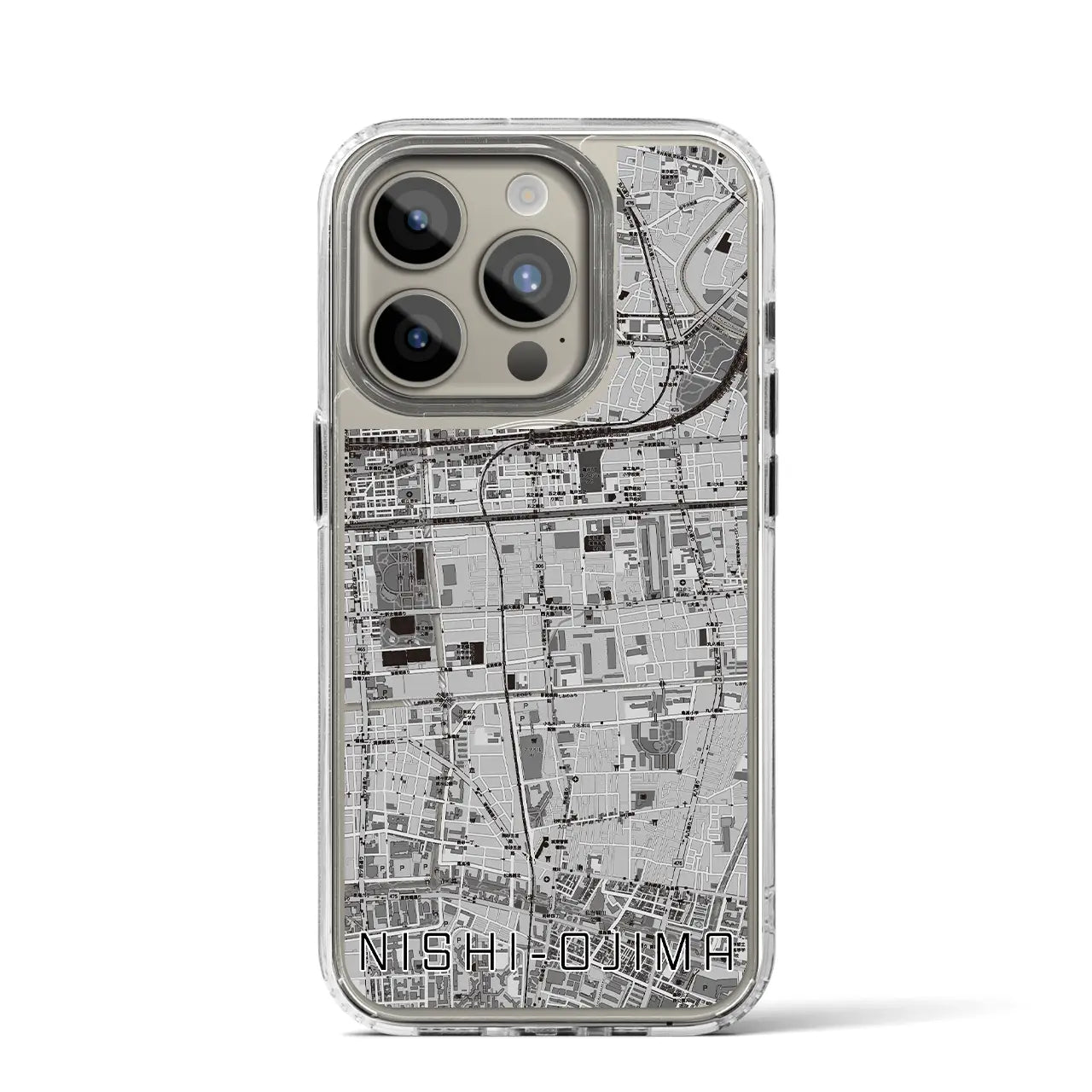 【西大島(東京都)】地図柄iPhoneケース(MagSafeタイプ)