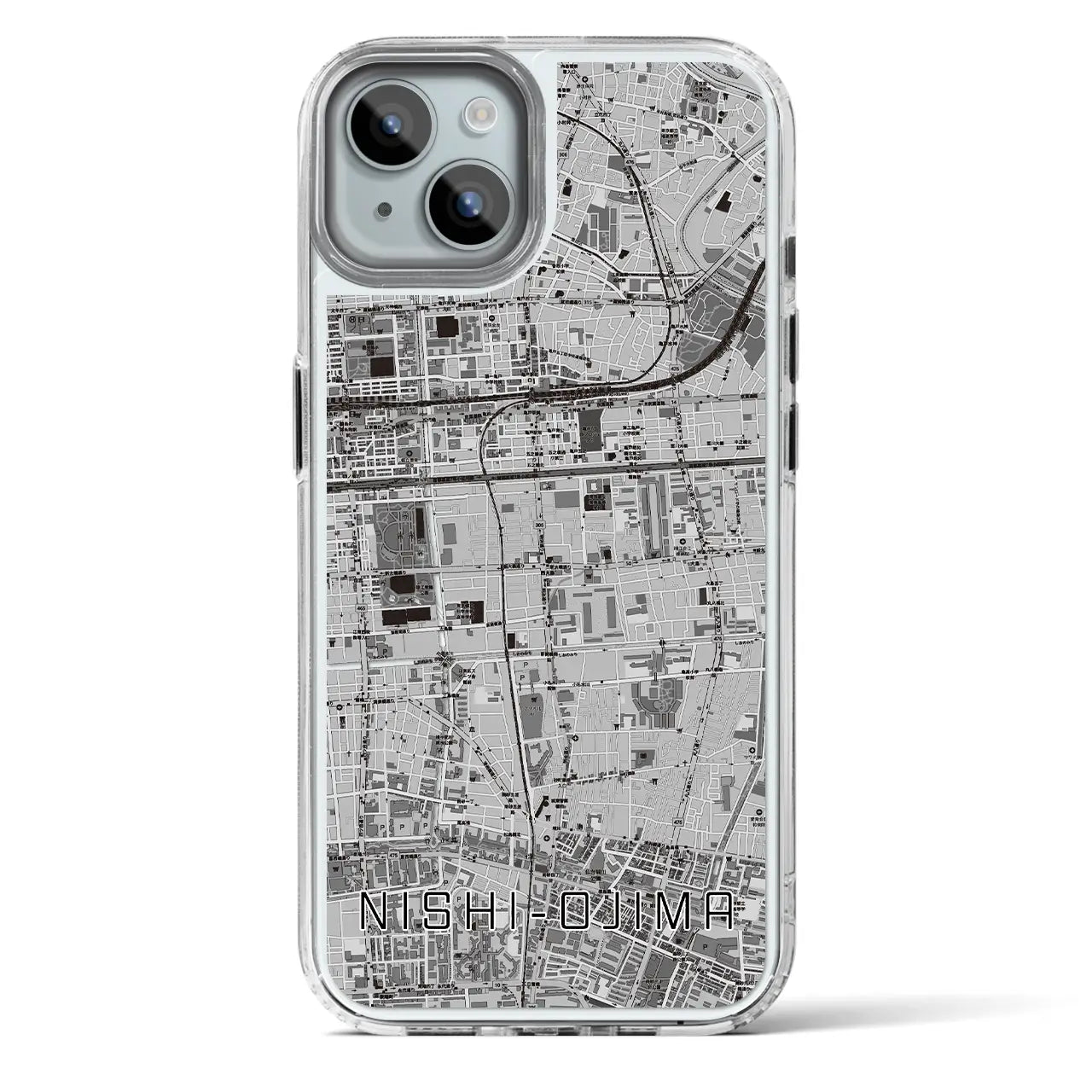 【西大島(東京都)】地図柄iPhoneケース(MagSafeタイプ)