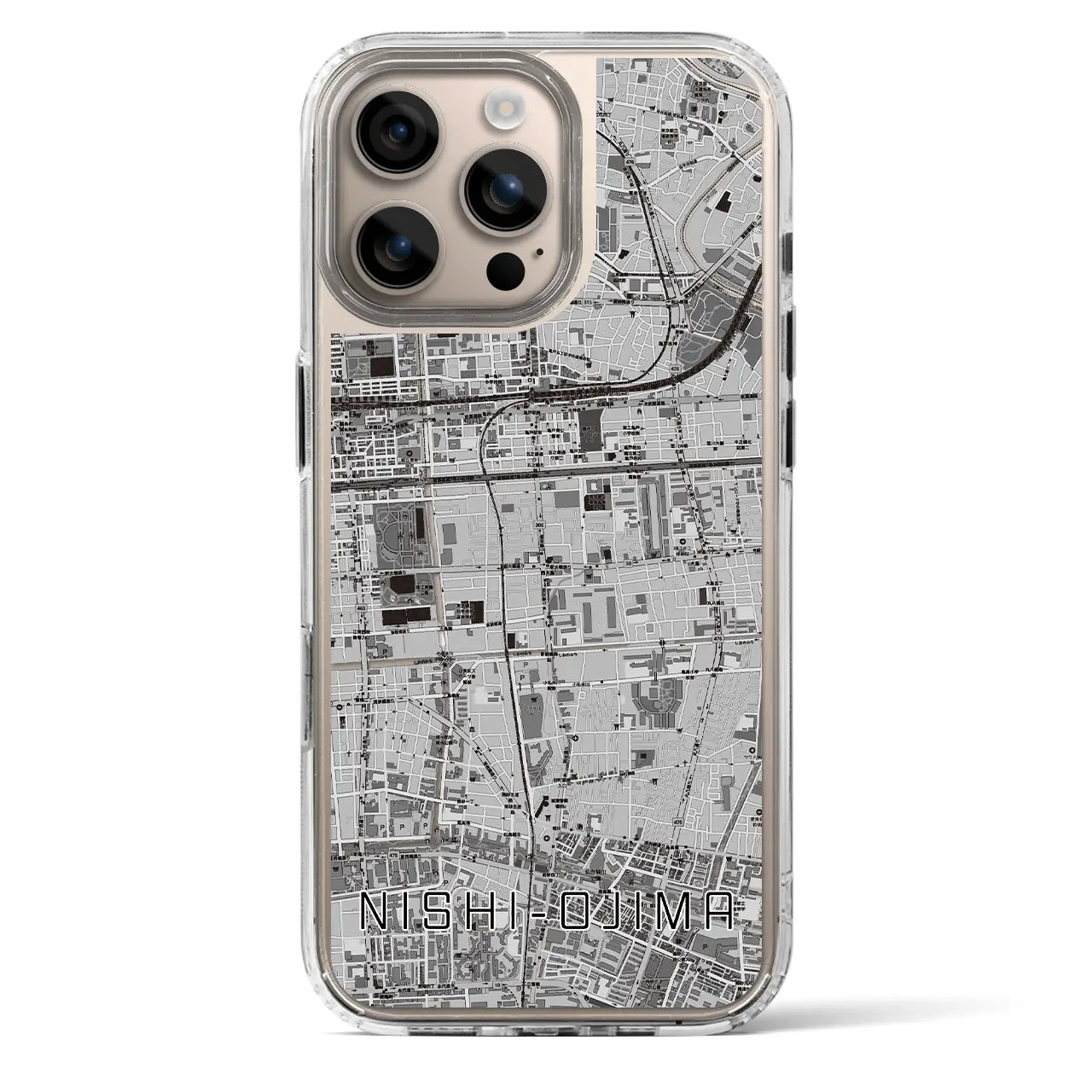 【西大島(東京都)】地図柄iPhoneケース(MagSafeタイプ)