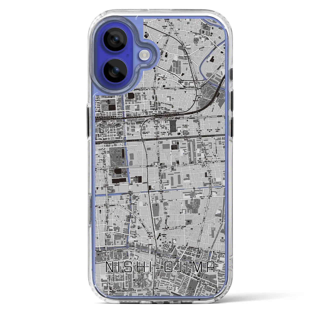 【西大島(東京都)】地図柄iPhoneケース(MagSafeタイプ)