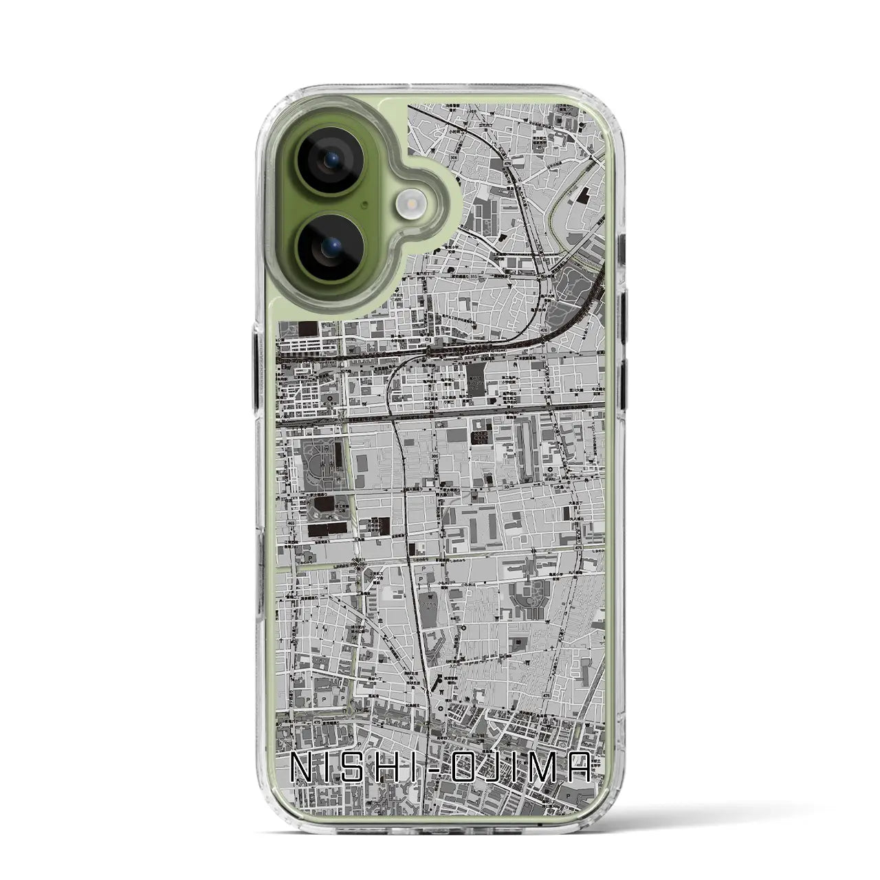 【西大島(東京都)】地図柄iPhoneケース(MagSafeタイプ)