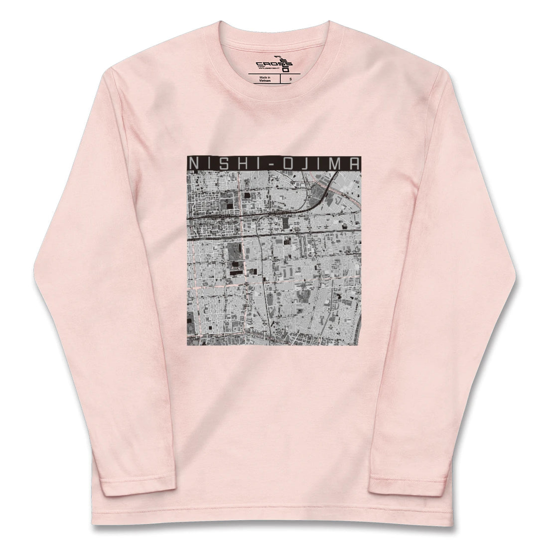 【西大島(東京都)】地図柄ロングスリーブTシャツ