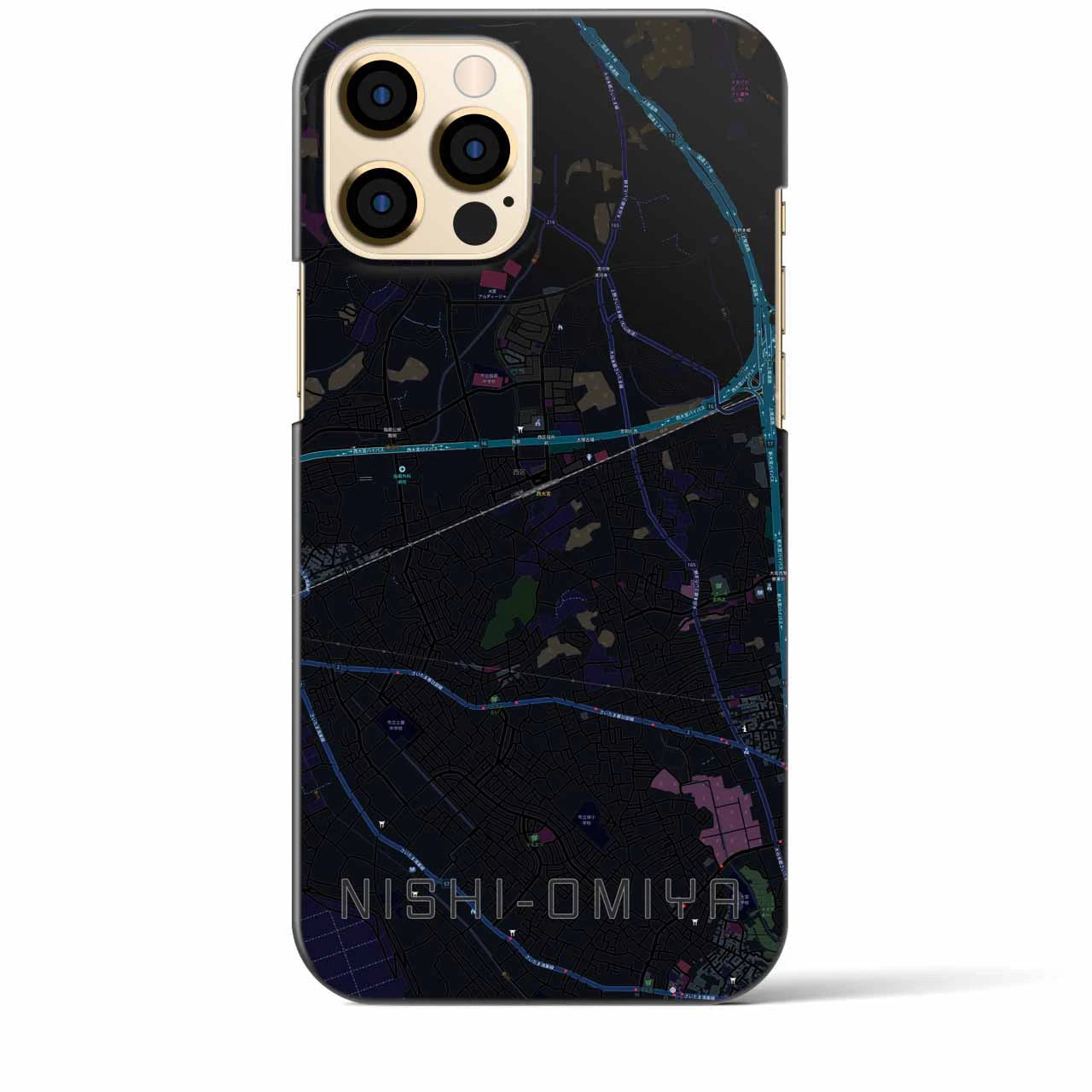 【西大宮(埼玉県)】地図柄iPhoneケース(バックカバータイプ)