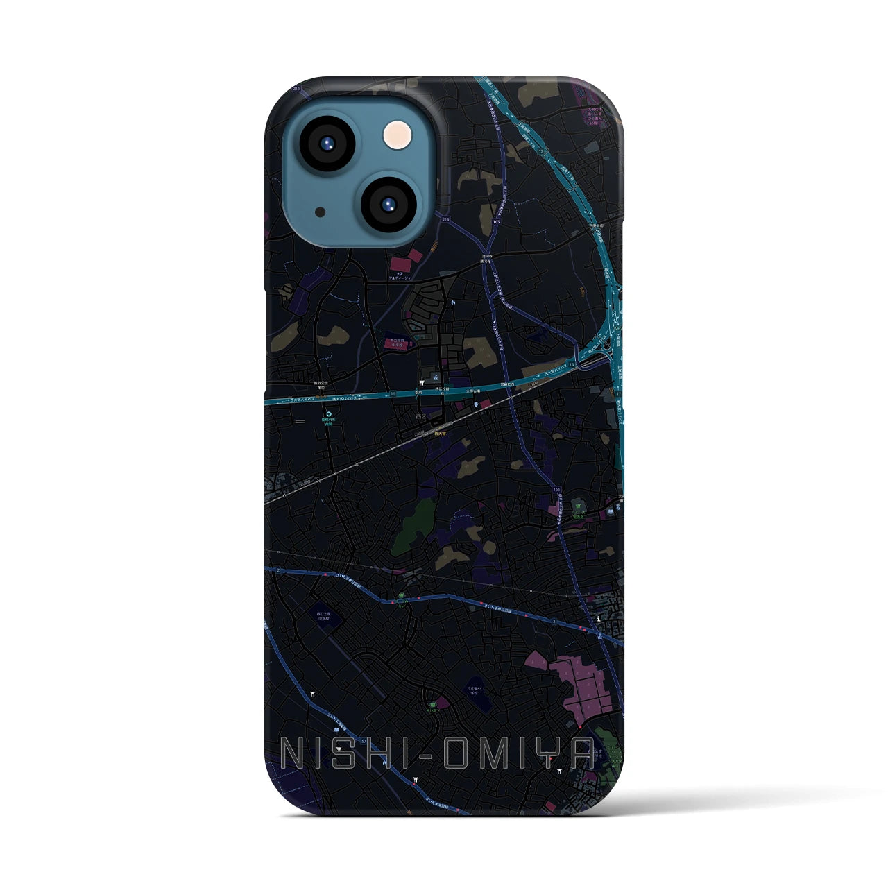 【西大宮(埼玉県)】地図柄iPhoneケース(バックカバータイプ)
