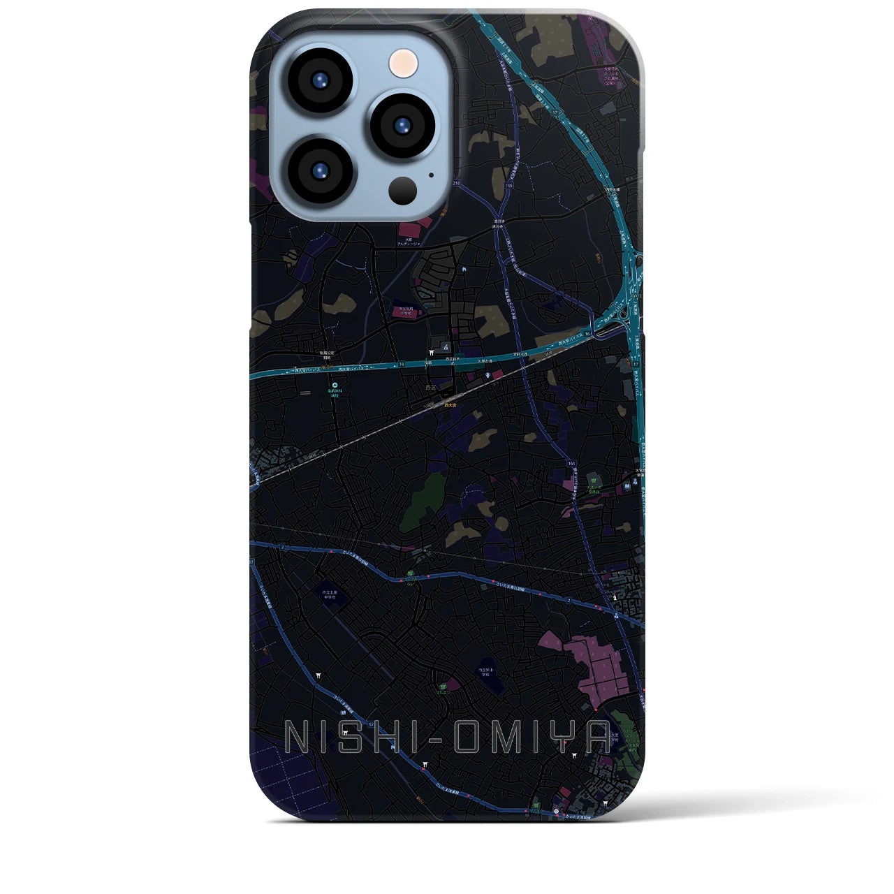 【西大宮(埼玉県)】地図柄iPhoneケース(バックカバータイプ)