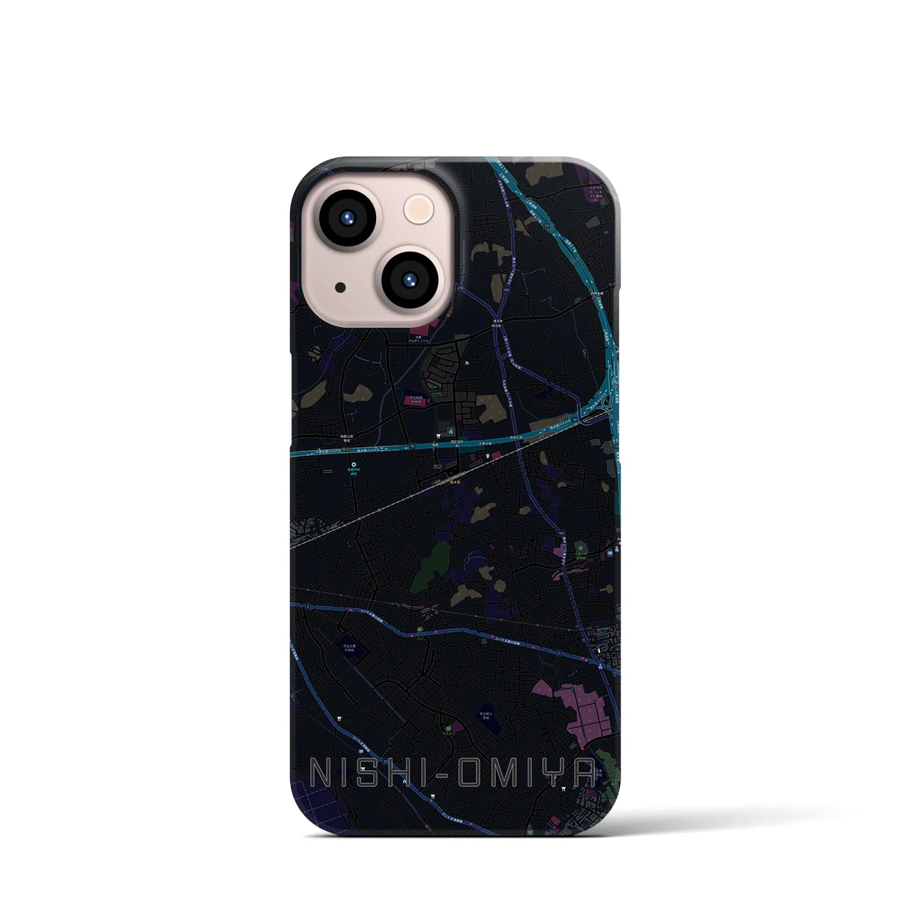 【西大宮(埼玉県)】地図柄iPhoneケース(バックカバータイプ)