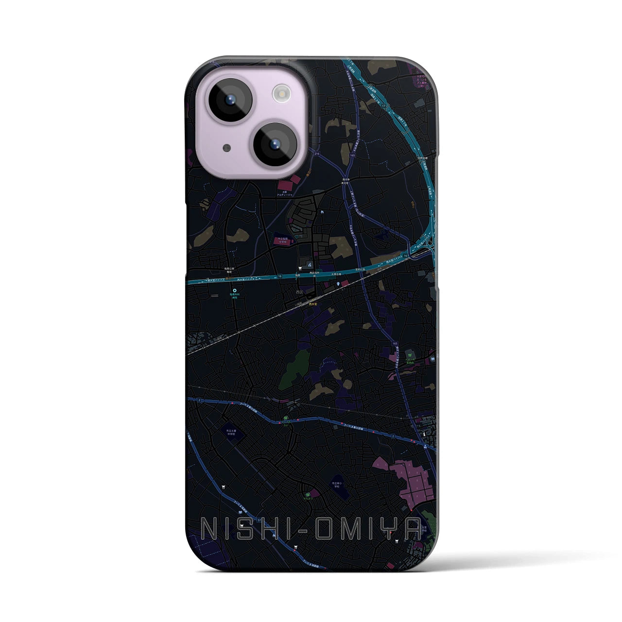 【西大宮(埼玉県)】地図柄iPhoneケース(バックカバータイプ)