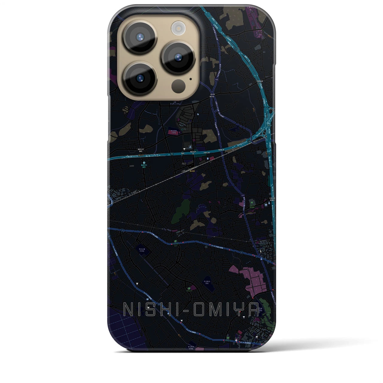 【西大宮(埼玉県)】地図柄iPhoneケース(バックカバータイプ)
