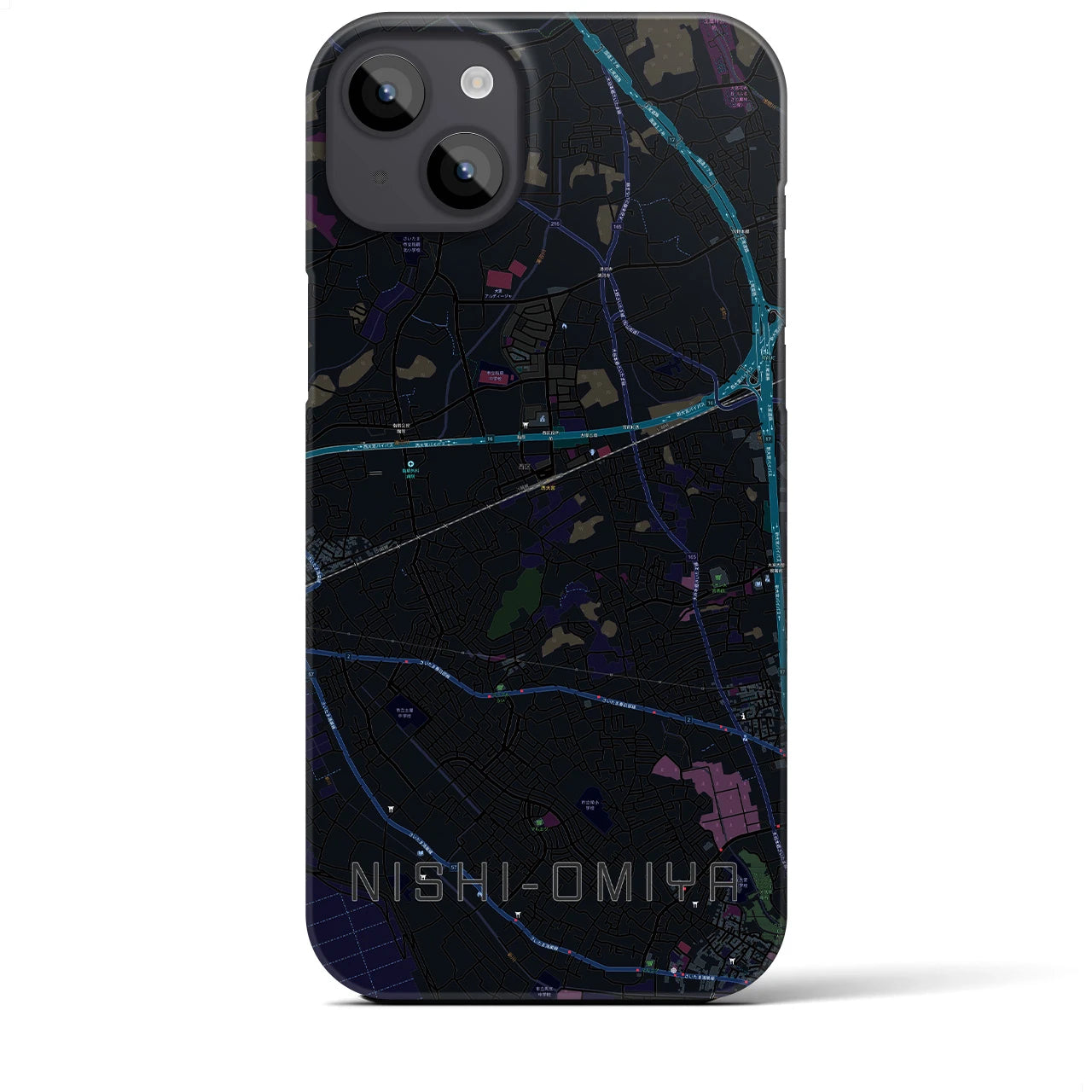 【西大宮(埼玉県)】地図柄iPhoneケース(バックカバータイプ)