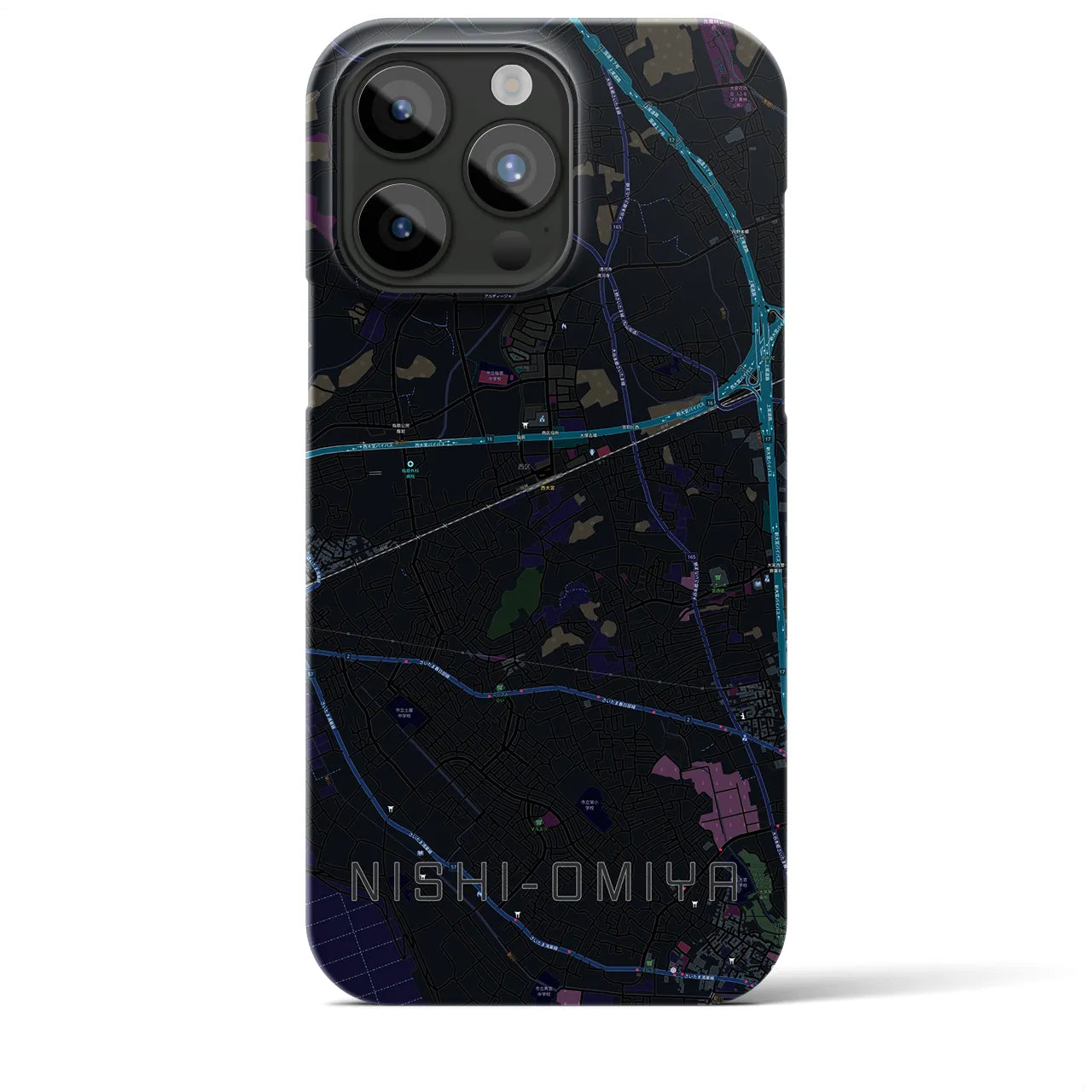 【西大宮(埼玉県)】地図柄iPhoneケース(バックカバータイプ)