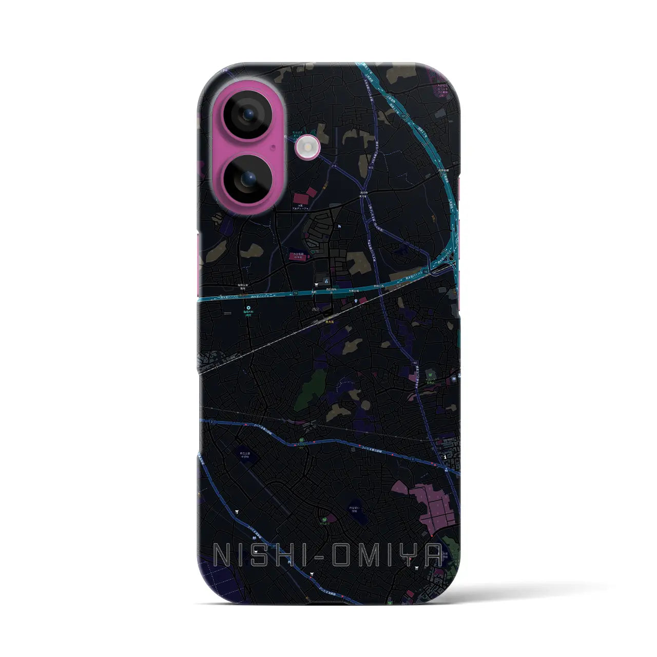 【西大宮(埼玉県)】地図柄iPhoneケース(バックカバータイプ)