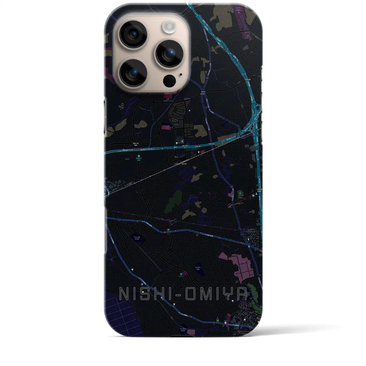 【西大宮(埼玉県)】地図柄iPhoneケース(バックカバータイプ)