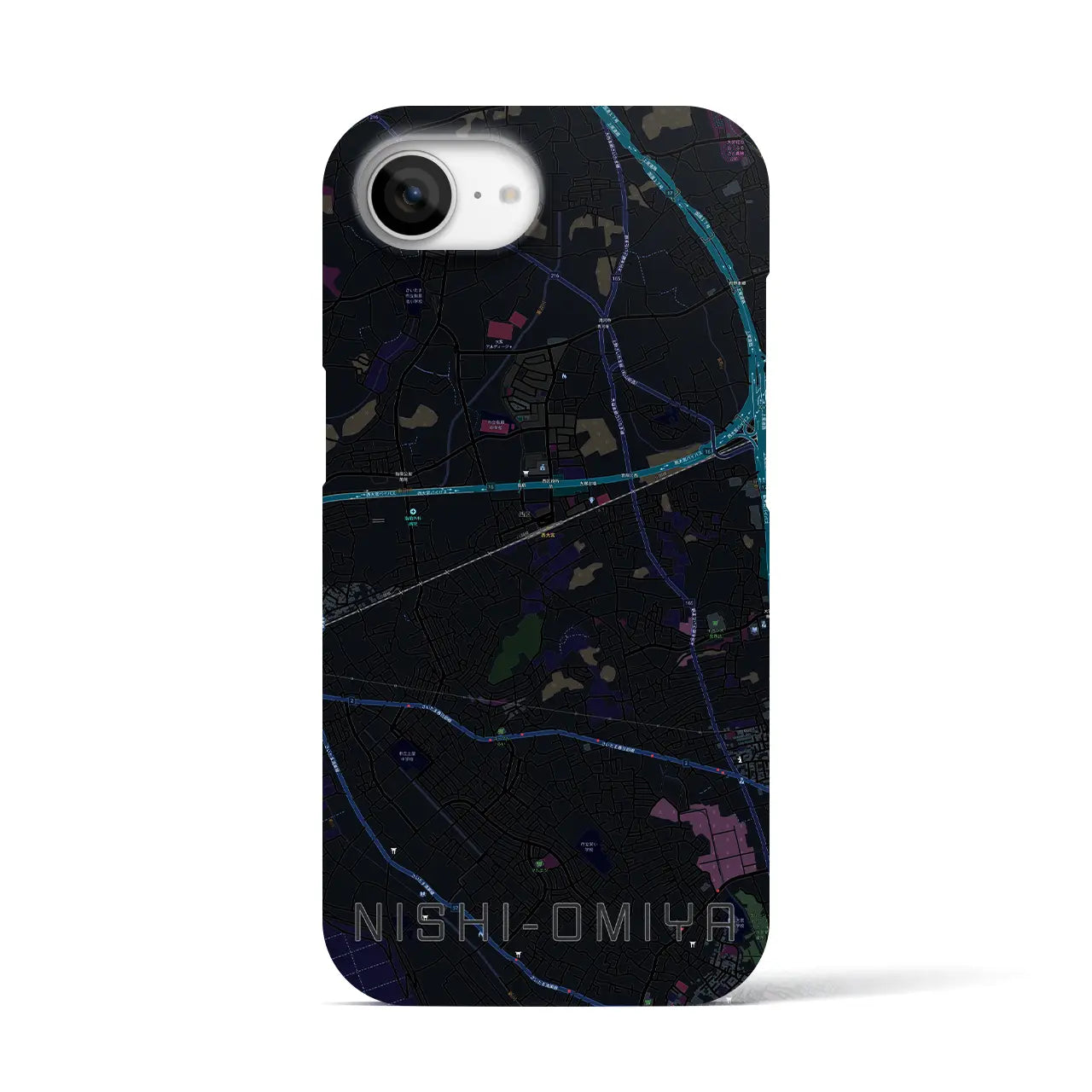 【西大宮(埼玉県)】地図柄iPhoneケース(バックカバータイプ)