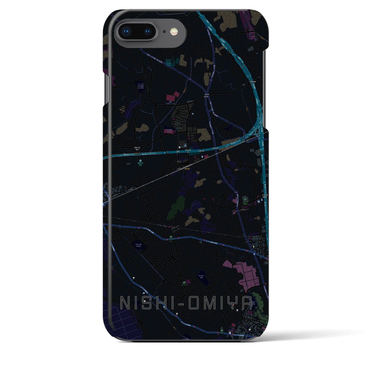 【西大宮(埼玉県)】地図柄iPhoneケース(バックカバータイプ)