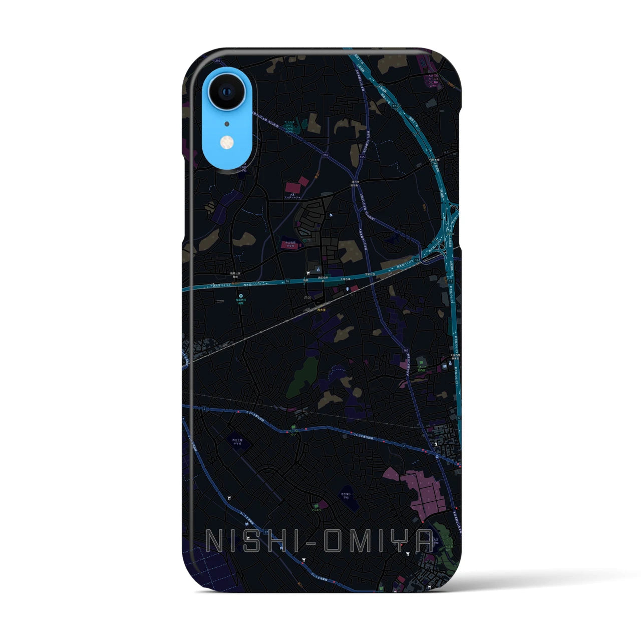 【西大宮(埼玉県)】地図柄iPhoneケース(バックカバータイプ)