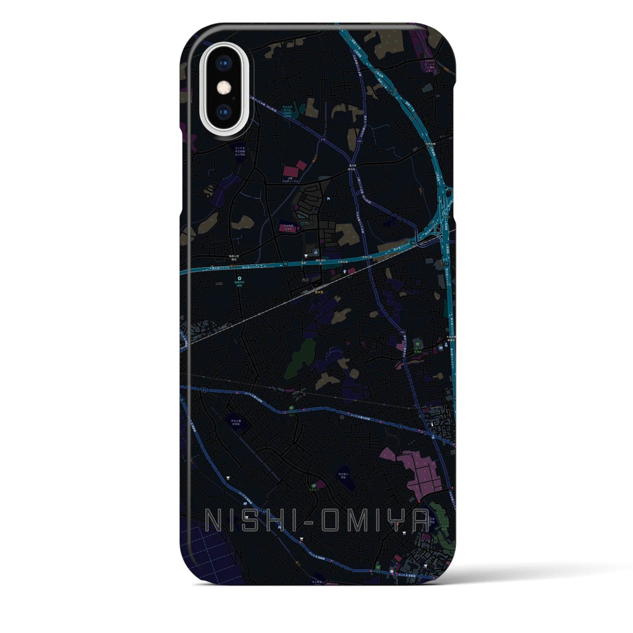 【西大宮(埼玉県)】地図柄iPhoneケース(バックカバータイプ)